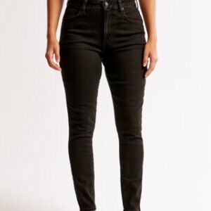 Abercrombie & Fitch Curve Love Skinny Black Jeans